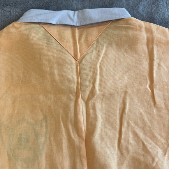 Blvck Scvle Orange Polo Linen Blend Shirt Size L - Picture 12 of 12